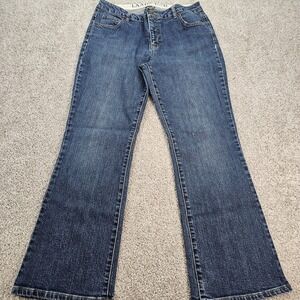 LANDS END Original Fit Classic Waist Boot Leg Denim Jeans Women's Size‎ 10